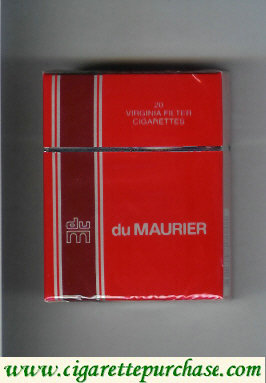 Du Maurier Virginia cigarettes hard box